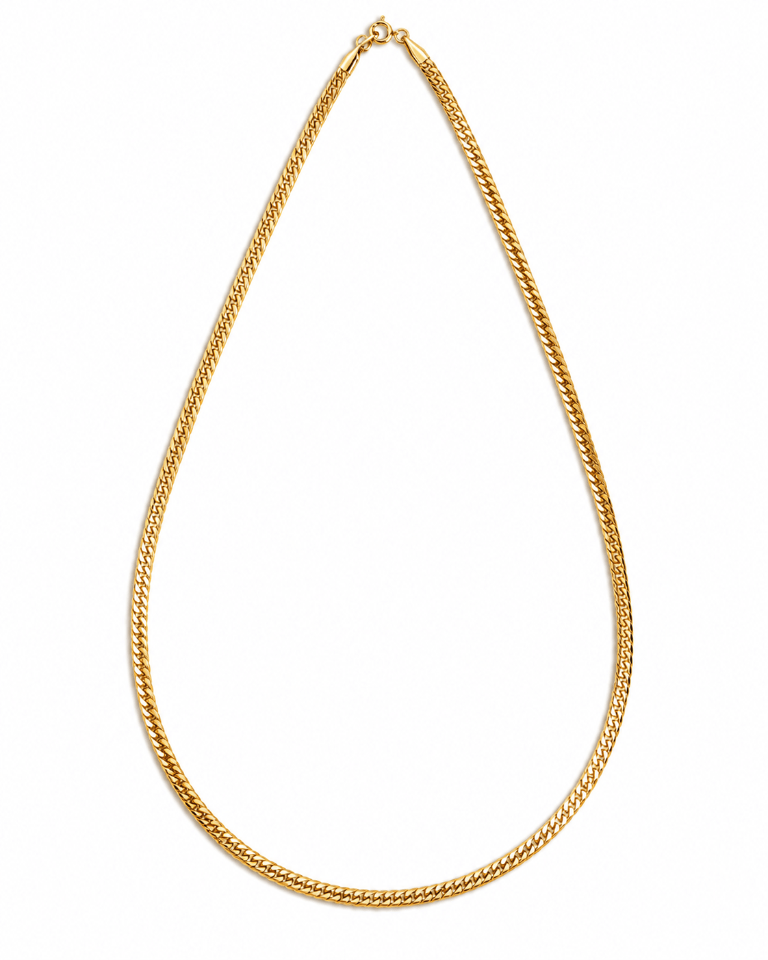 Curb Snake Necklace - Thin - Aurel Gold