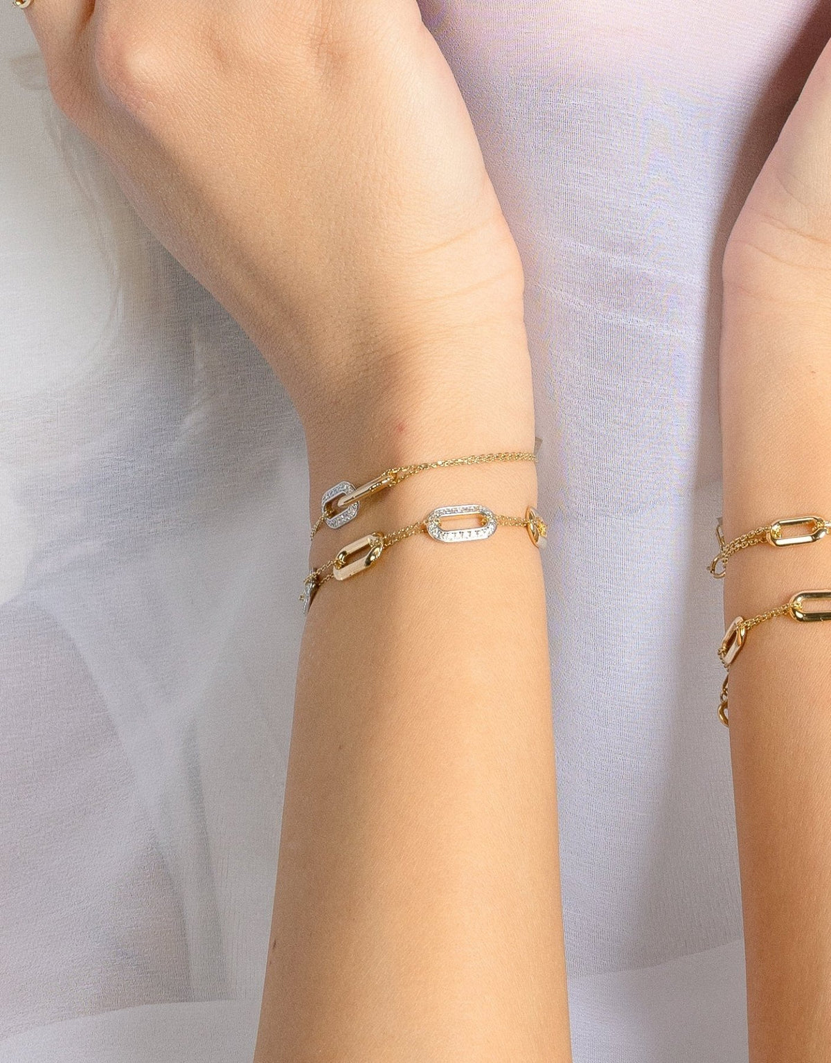 Diamond Duality Bracelet - Aurel Gold