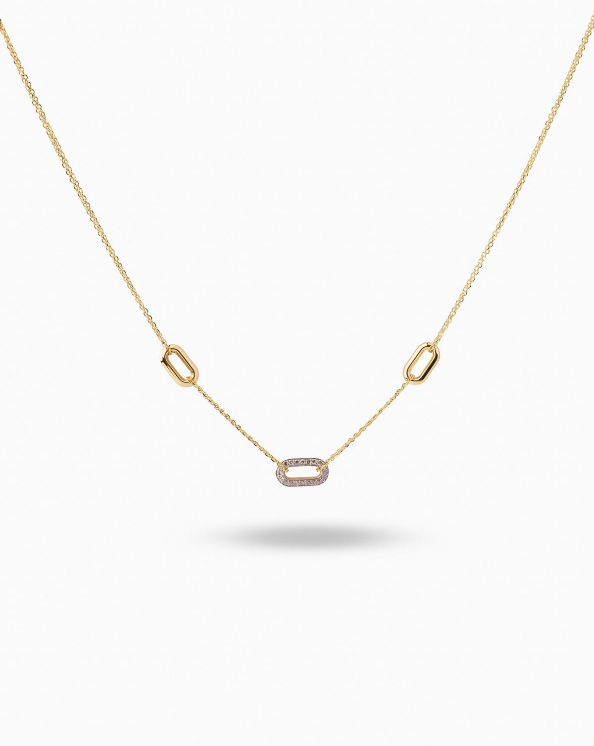 Diamond Trinity Necklace - Aurel Gold