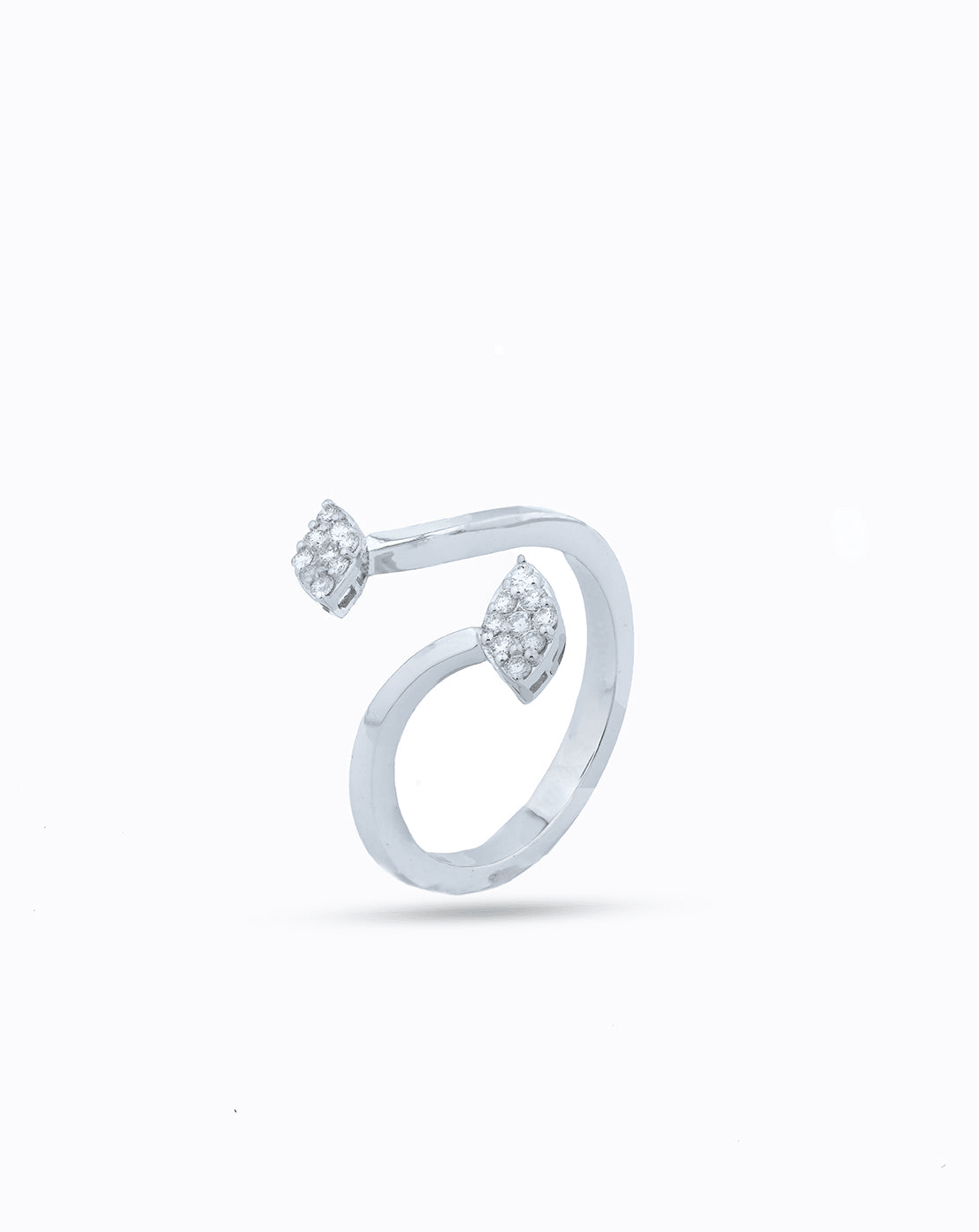 Double Diamond Row Stackable Ring - Aurel Gold