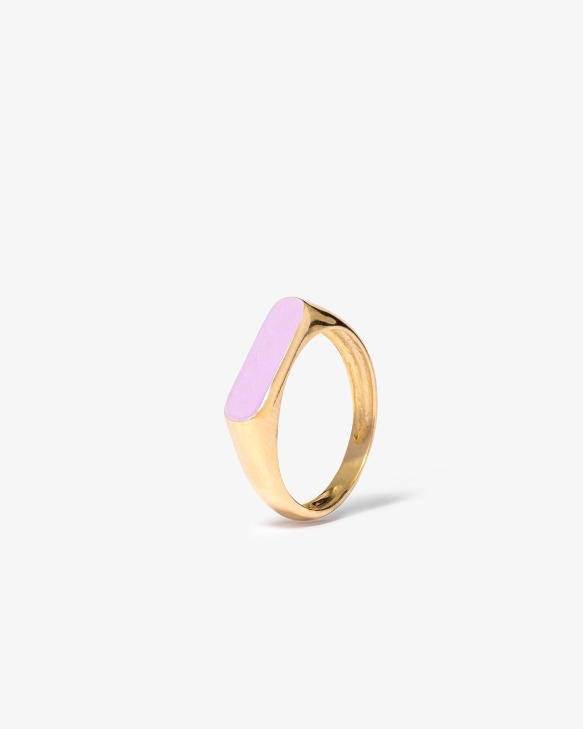 Enamel Bar Signet - Aurel Gold