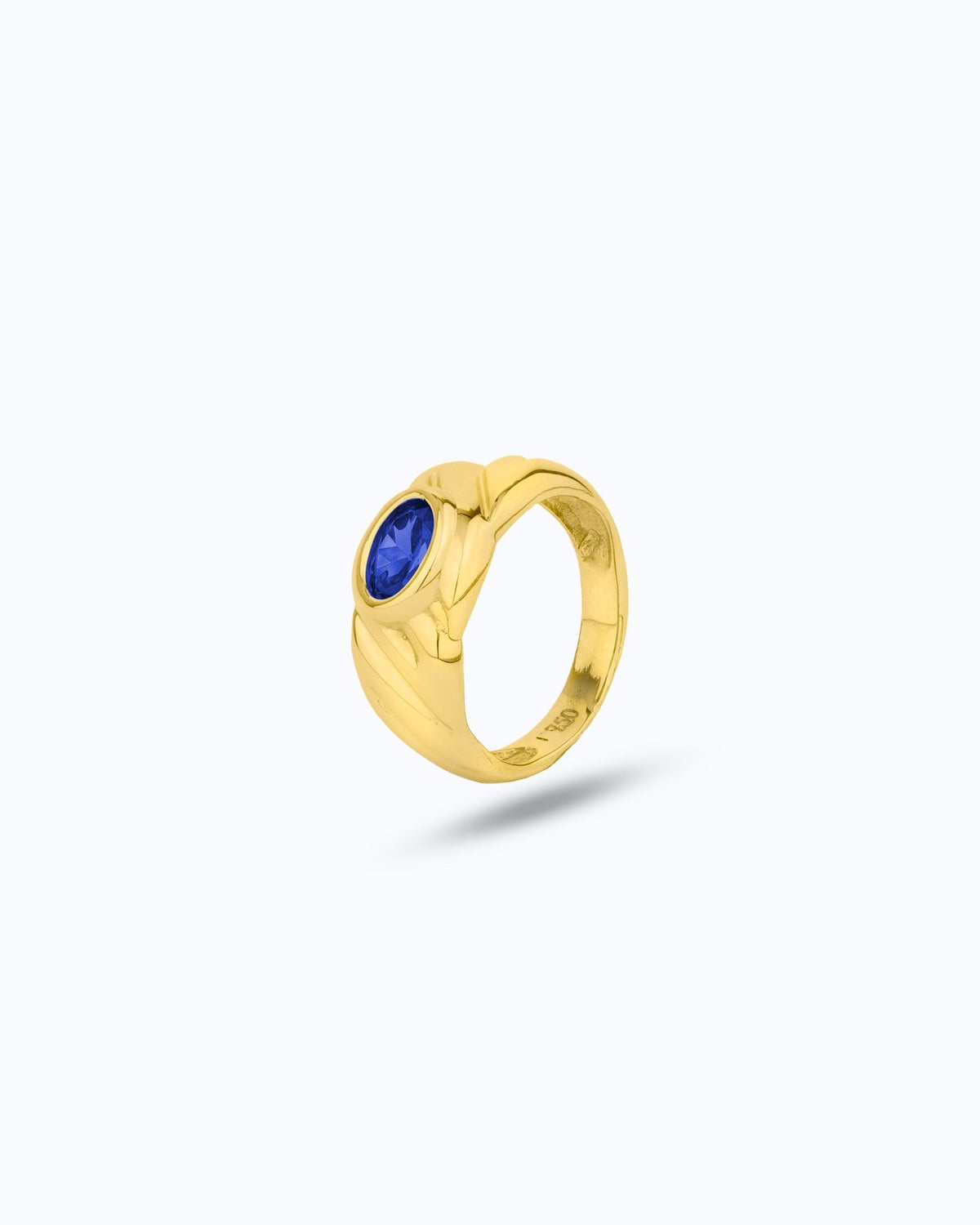 Eternal Oval Ring - Sapphire Blue - Aurel Gold