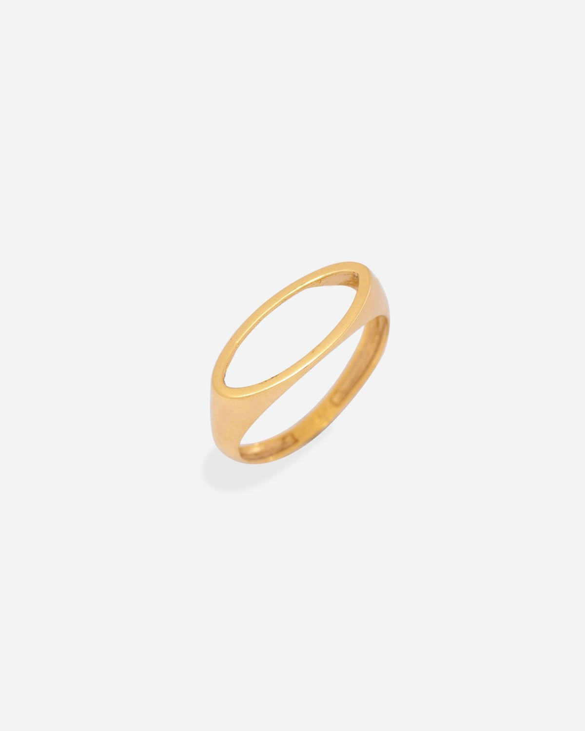 Halo Oval Signet Ring - Aurel Gold