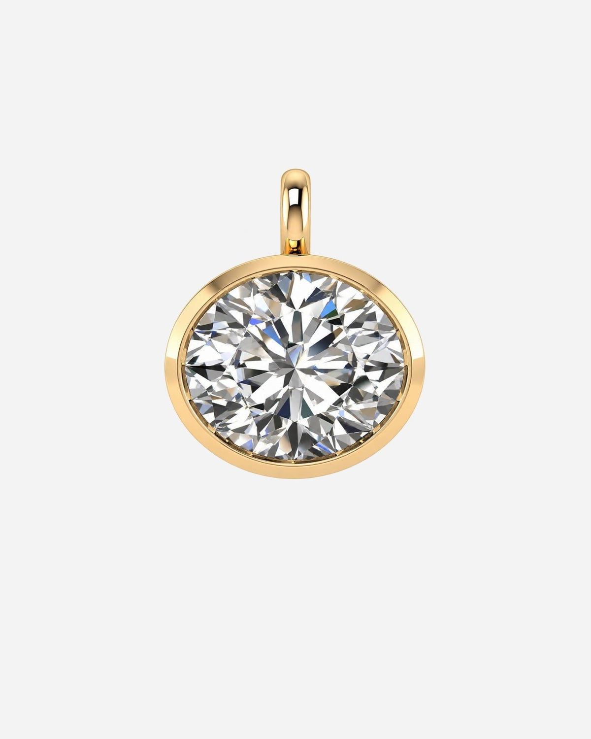 Horizontal Oval Pendant - Aurel Gold
