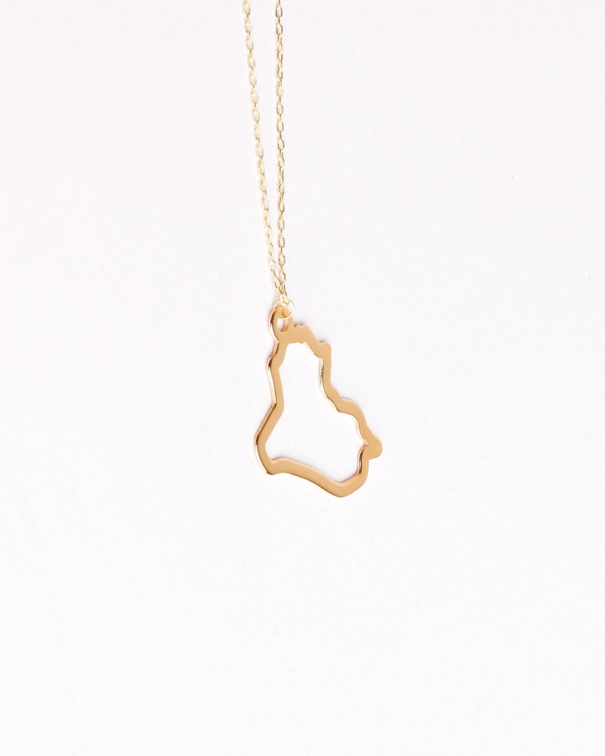 Iraq Map Necklace - Aurel Gold