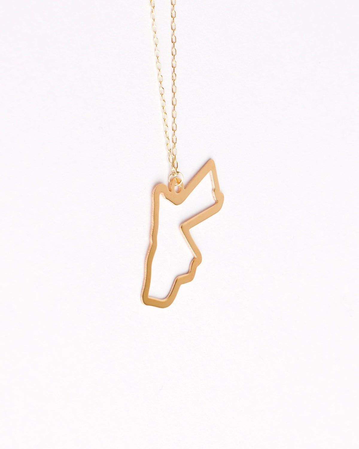 Jordan Map Necklace - Aurel Gold