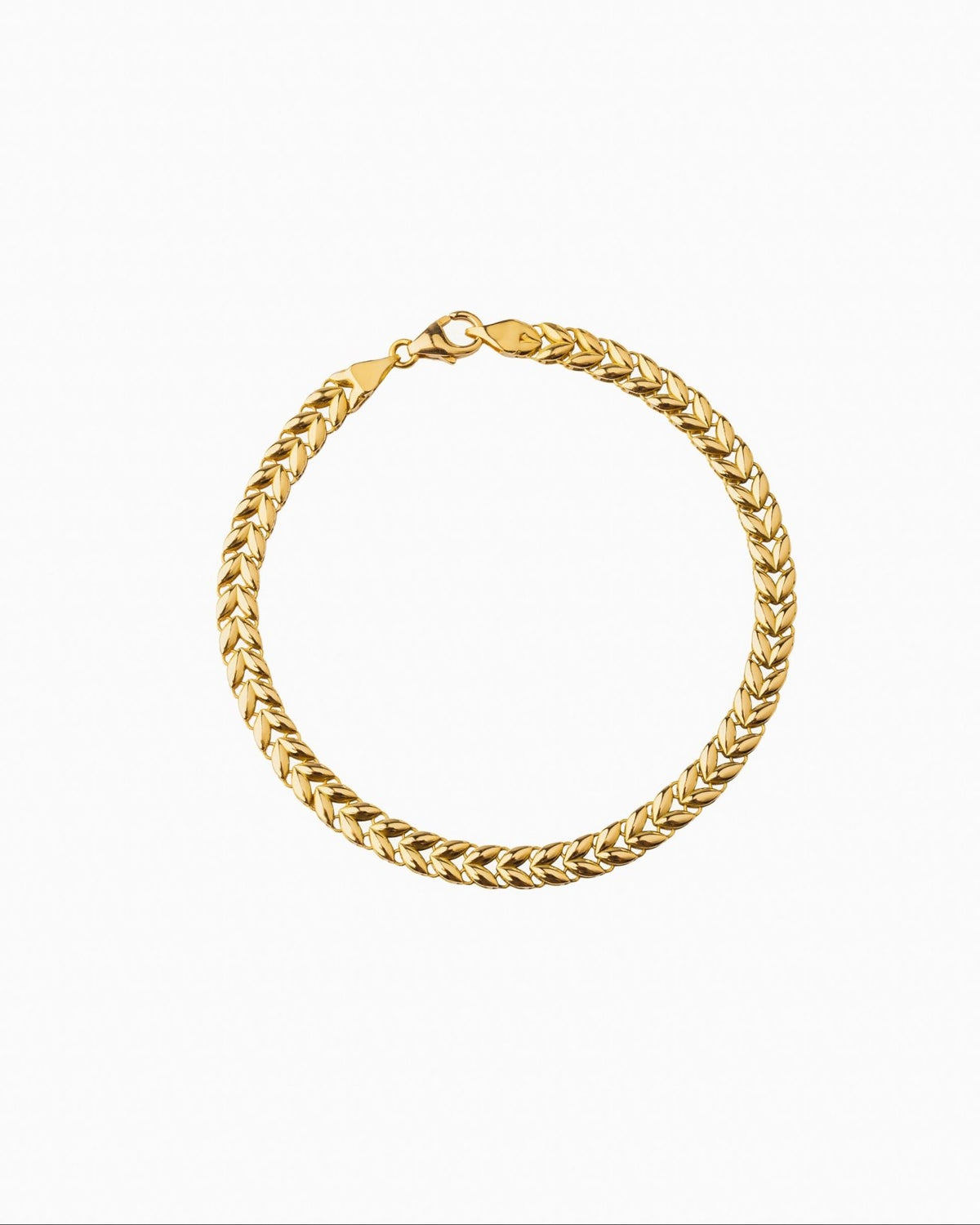 Leaf Pattern Bracelet - Aurel Gold