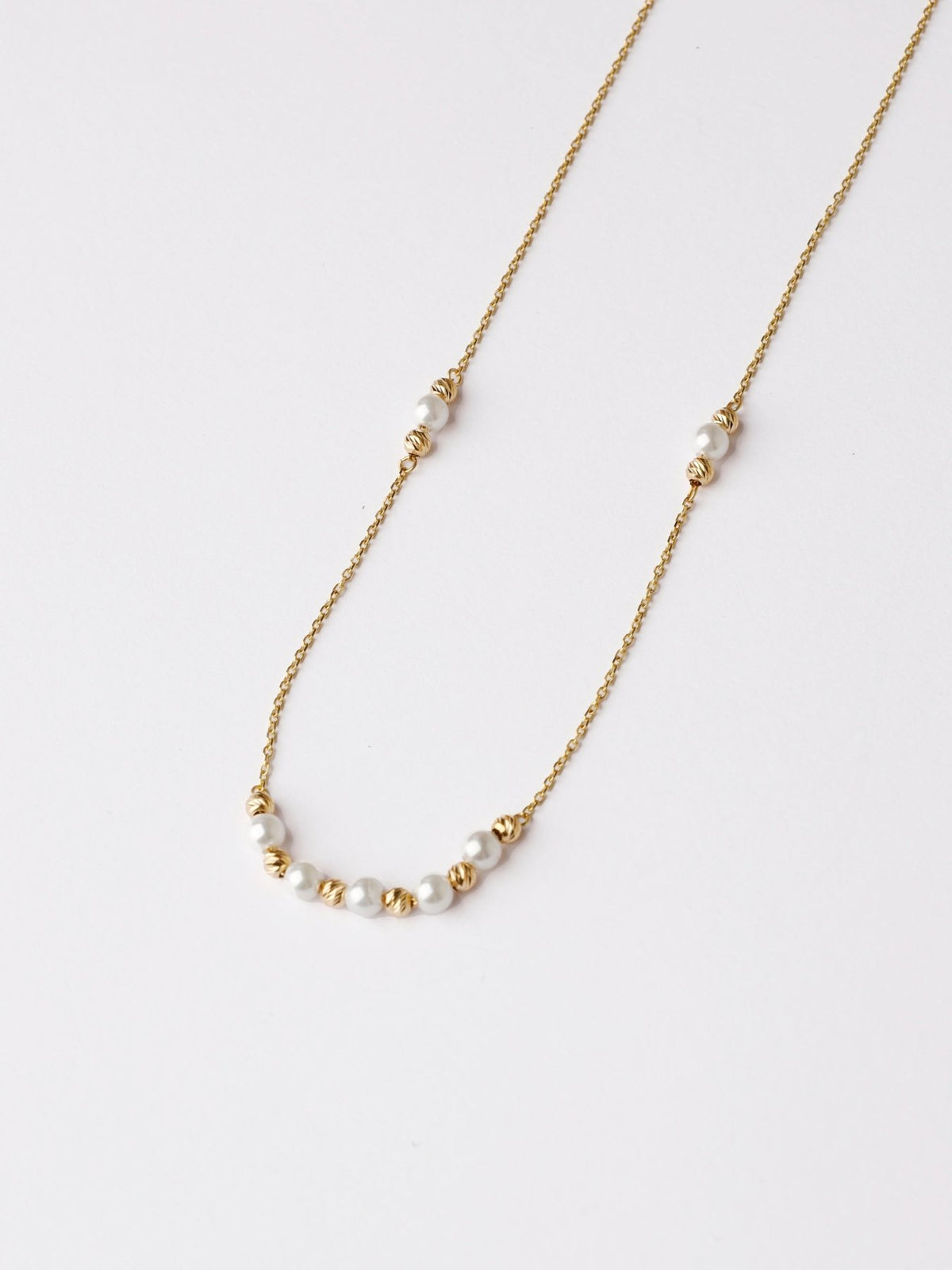 Mini Pearl Satellite Necklace - Aurel Gold