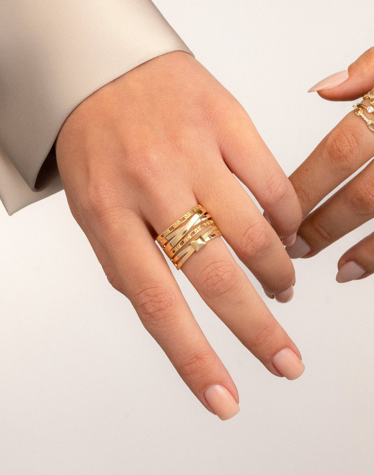 Multi-Band Ring - Aurel Gold