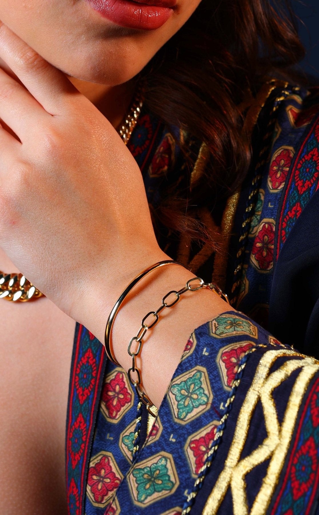 Oval Link Bracelet - Aurel Gold
