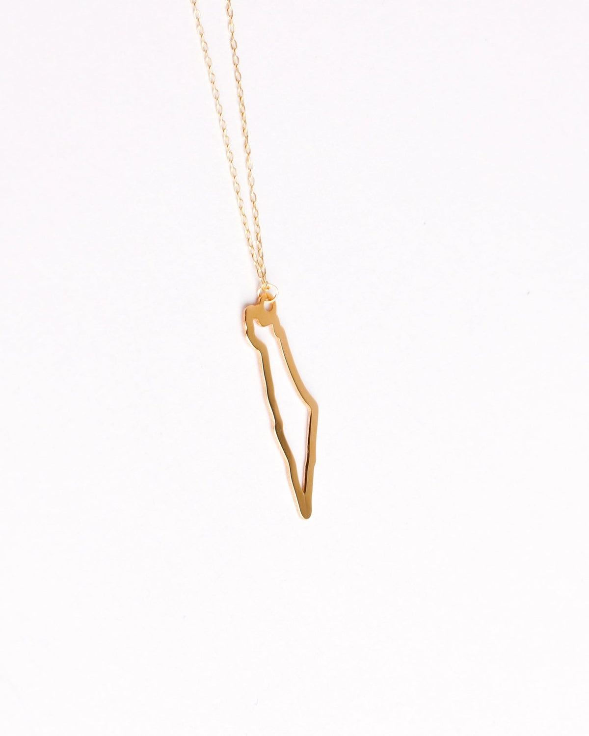 Palestine Map Necklace - Aurel Gold