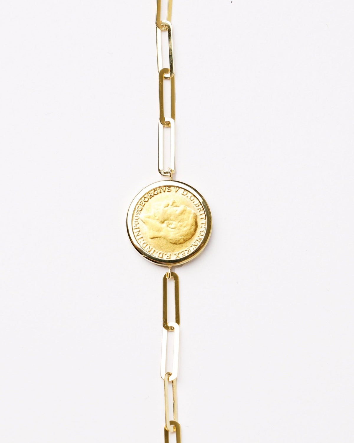 Paperclip Lira Bracelet - Aurel Gold