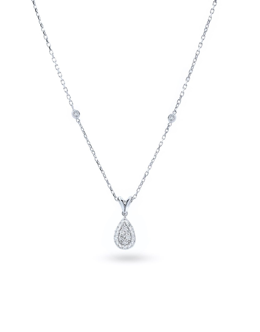 Pear Shape Illusion Necklace - Aurel Gold