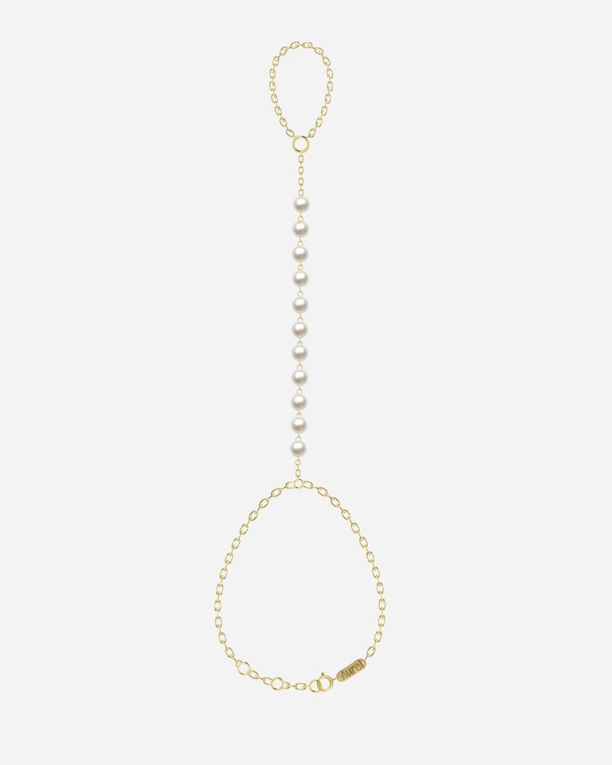 Pearl Hand Chain - Aurel Gold