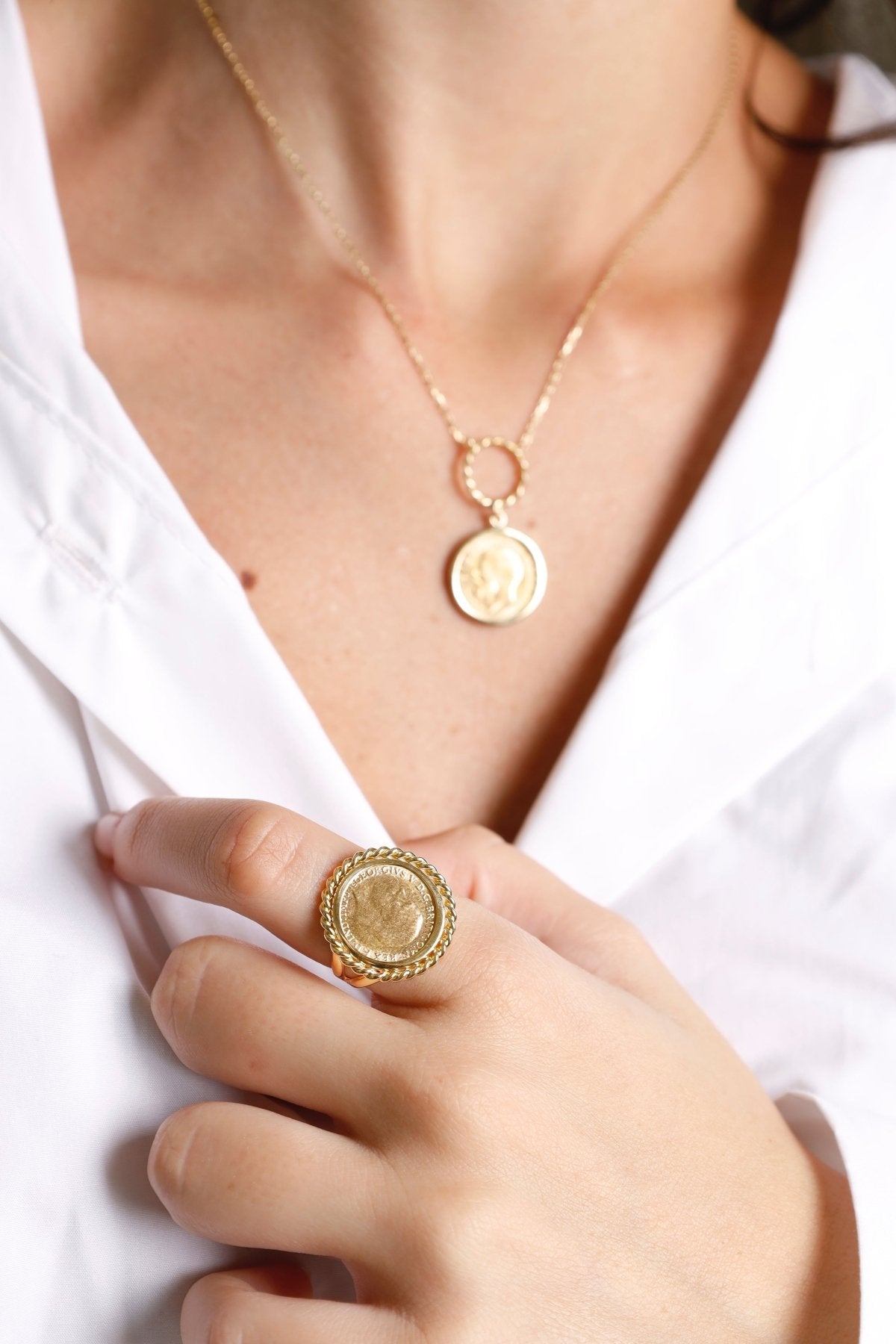 Rope Lira Ring - Aurel Gold