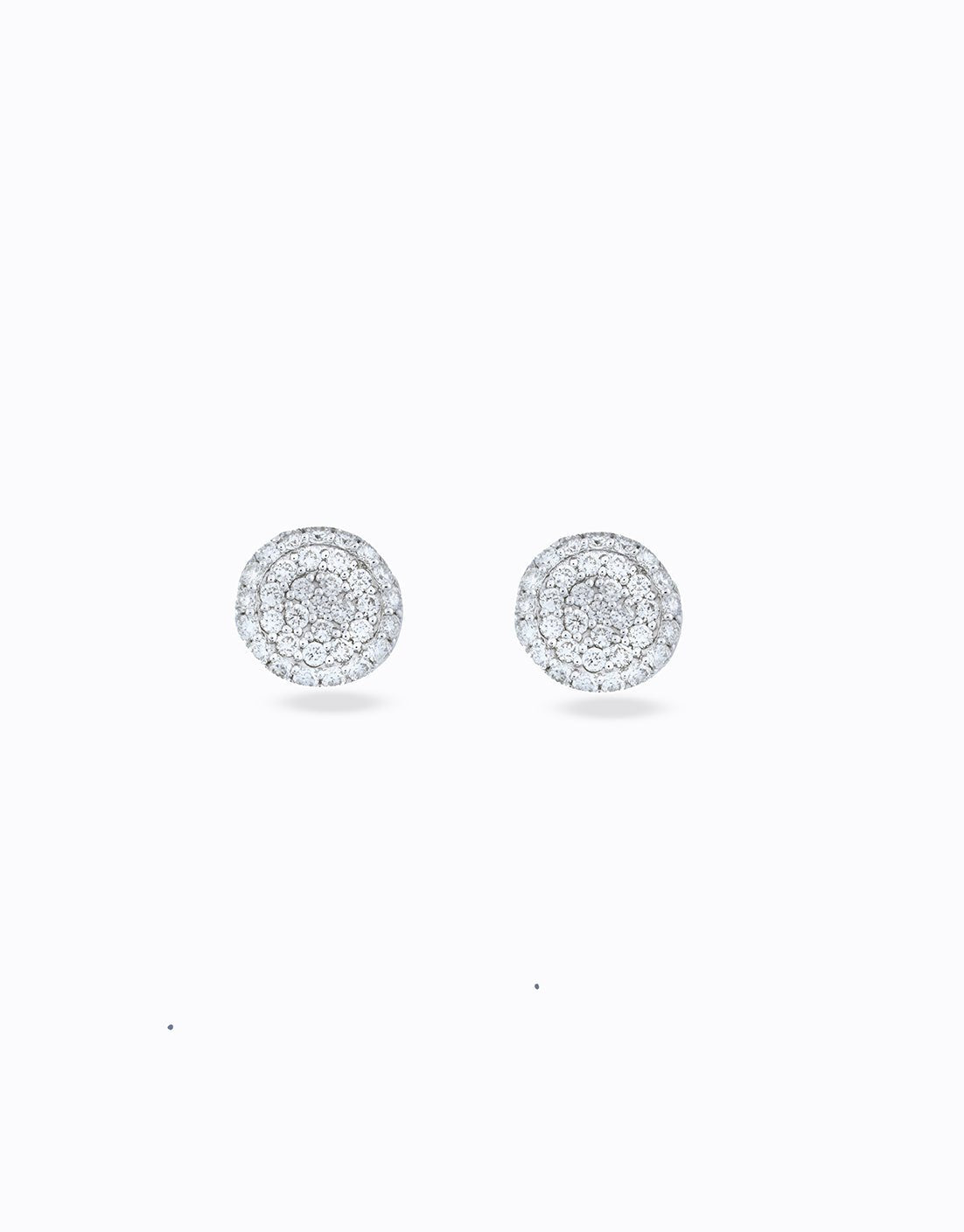 Round Illusion Diamond Studs - Aurel Gold