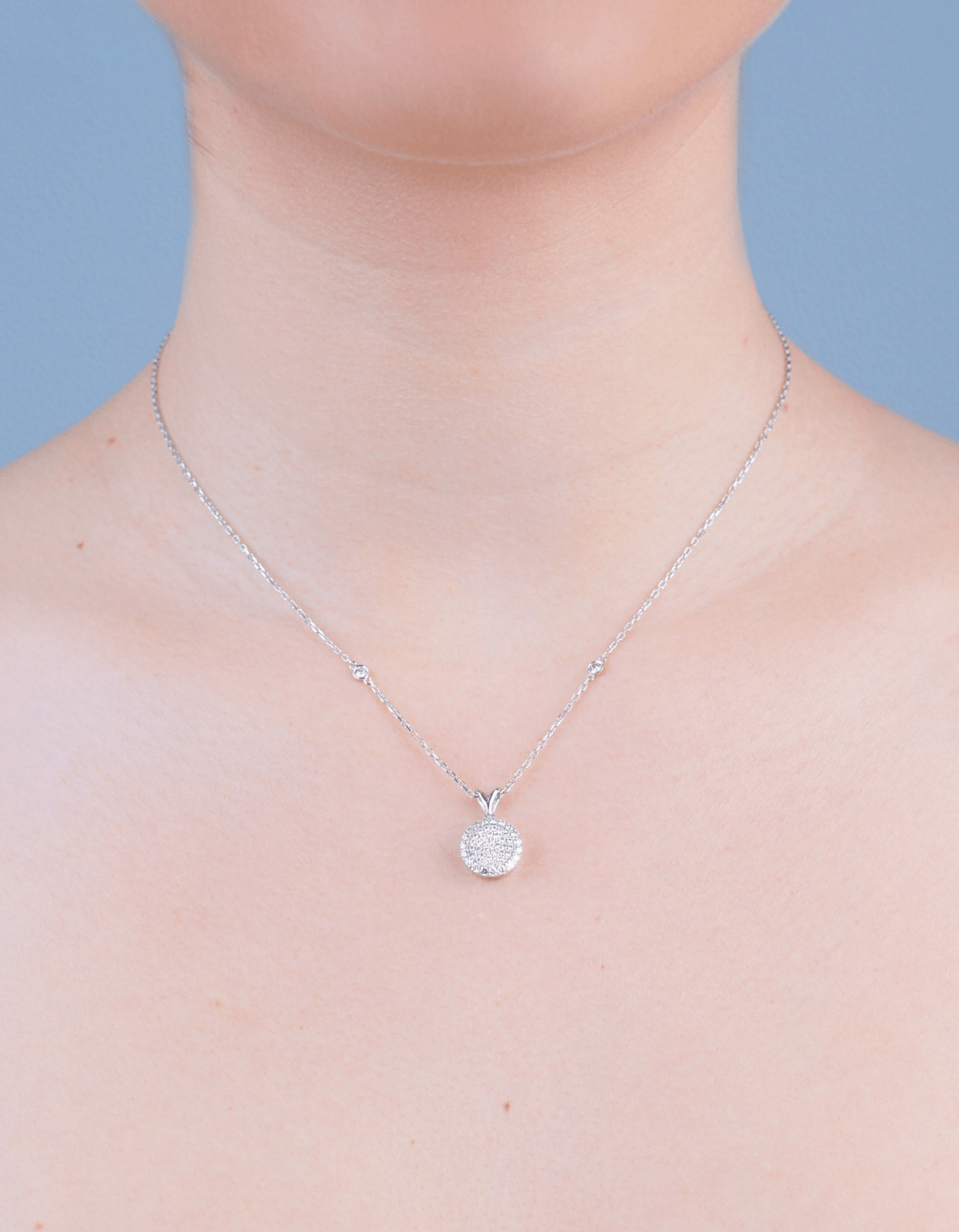 Round Shape Illusion Necklace - Aurel Gold