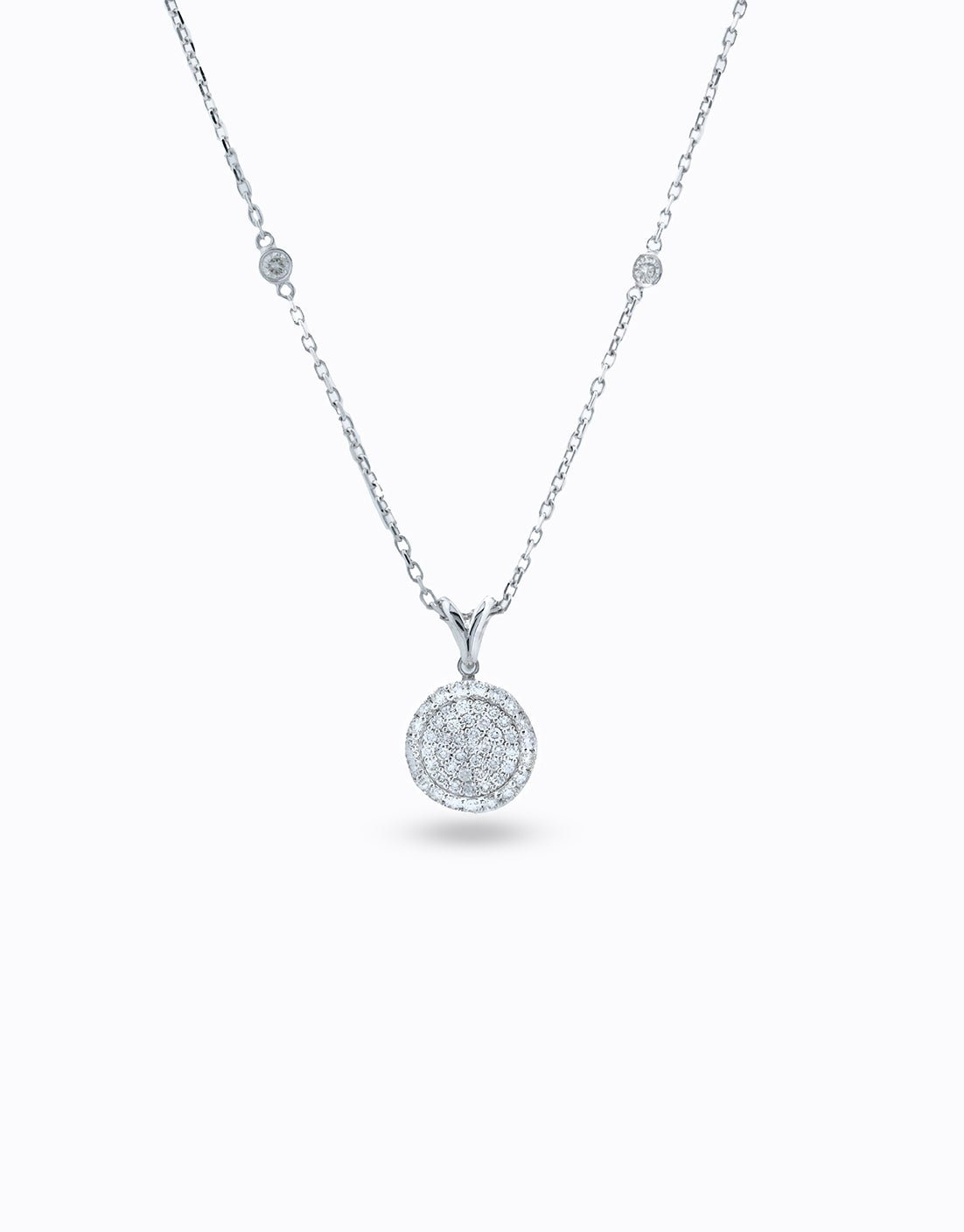 Round Shape Illusion Necklace - Aurel Gold