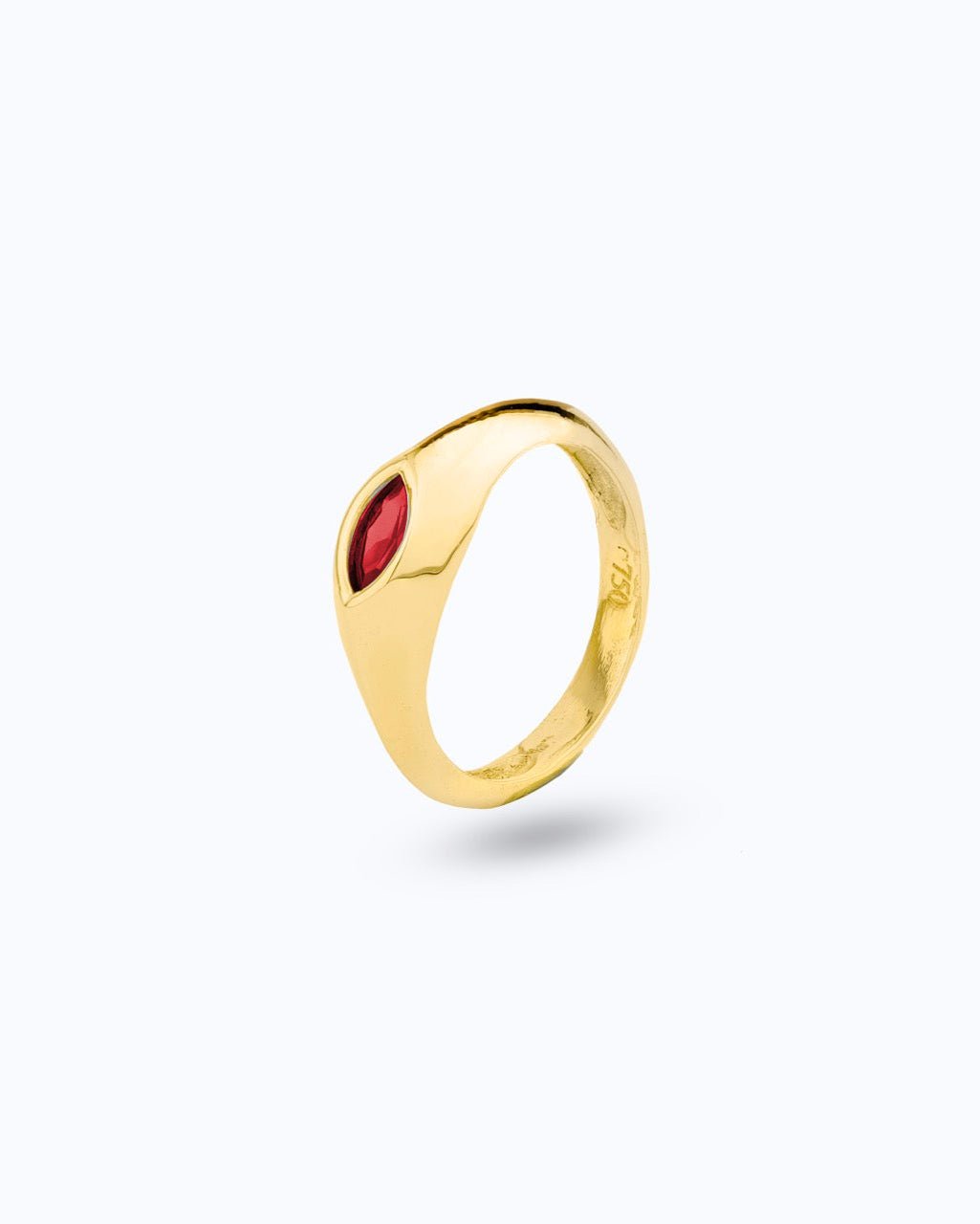 Sleek Marquise Ring - Garnet - Aurel Gold