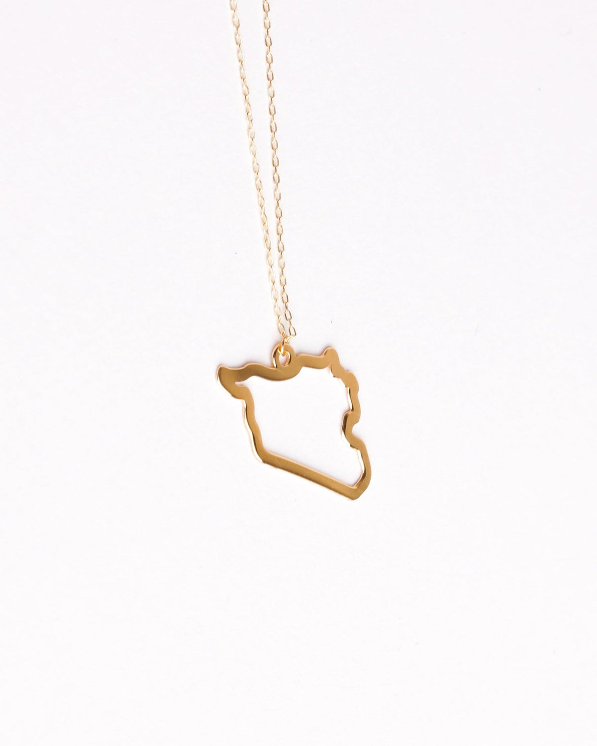 Syria Map Necklace - Aurel Gold