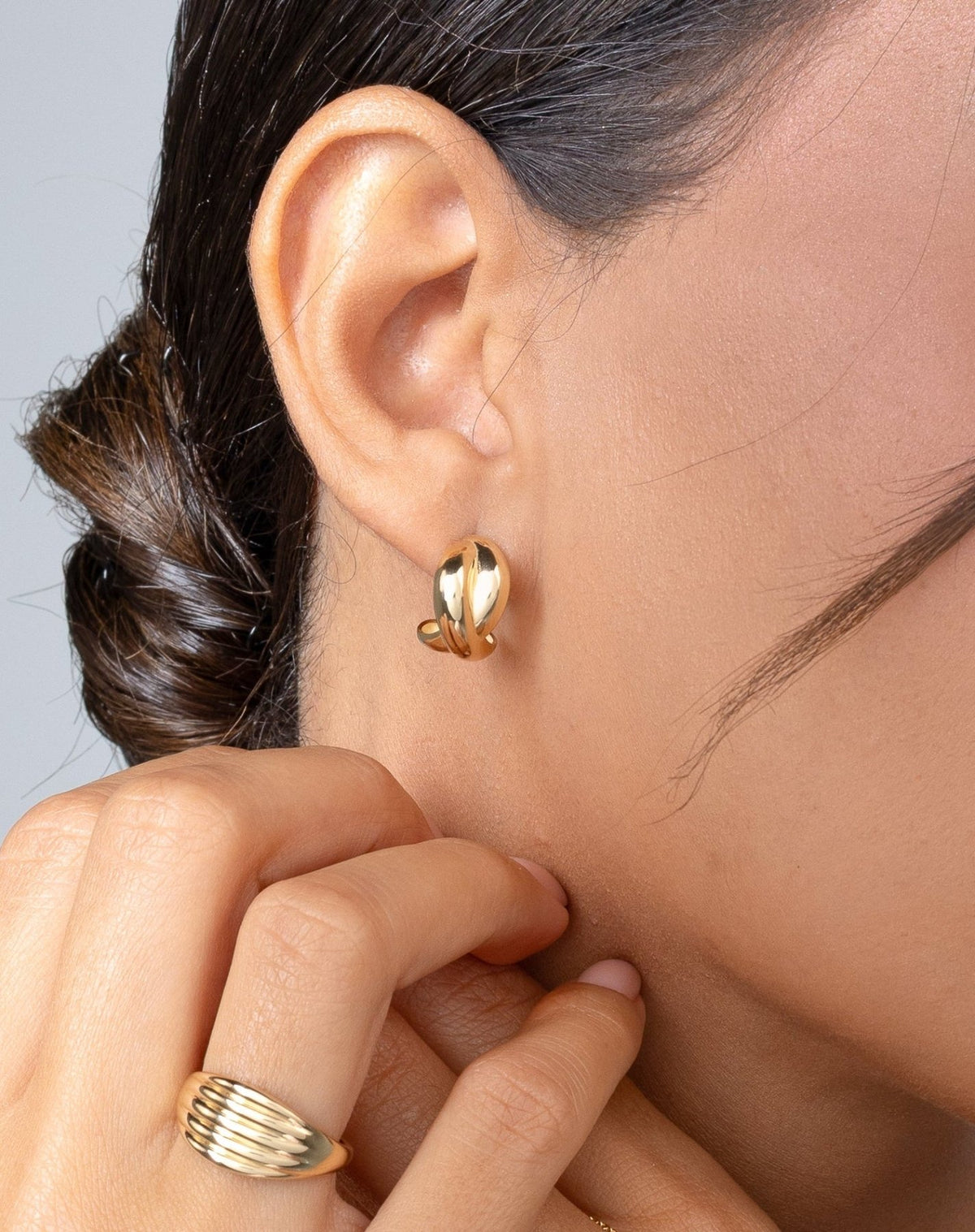 Tresse Hoops - Aurel Gold