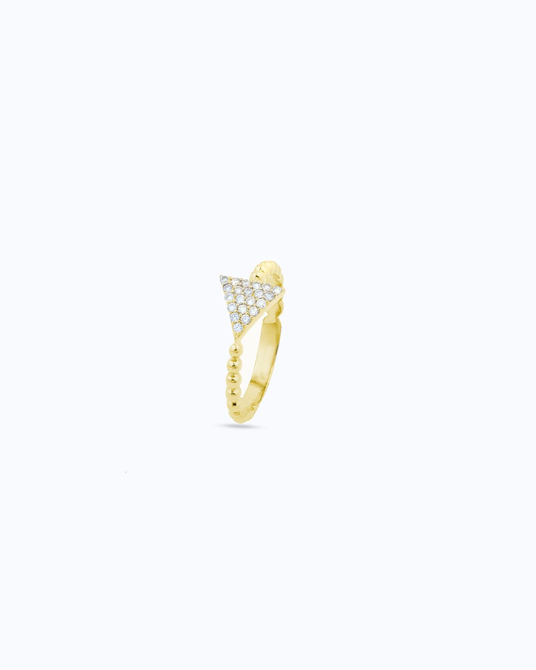 Triangle Diamond Stackable Ring - Aurel Gold