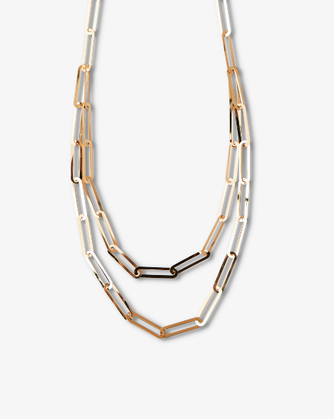 Layered Paperclip Necklace