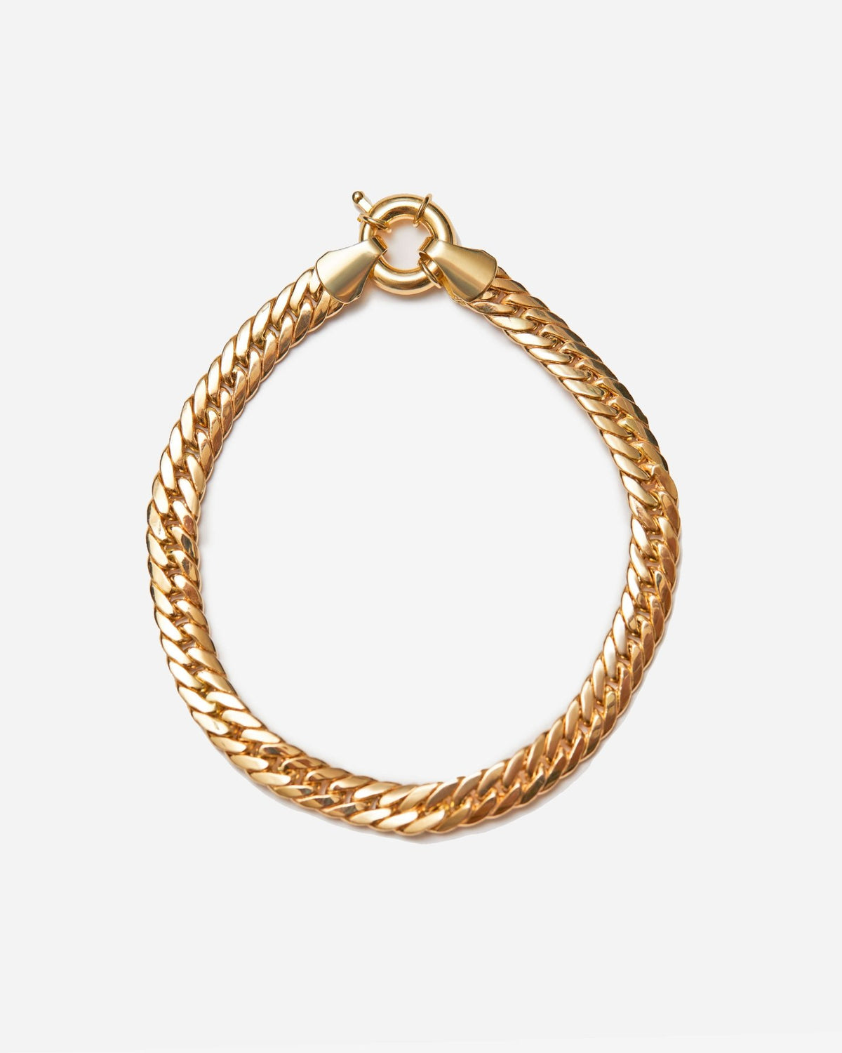 Bold Curb Snake Bracelet - Aurel Gold