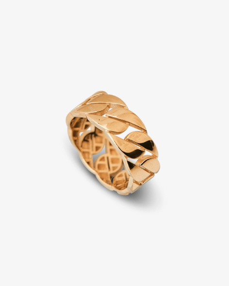 Bold Flat Chain Ring - Aurel Gold