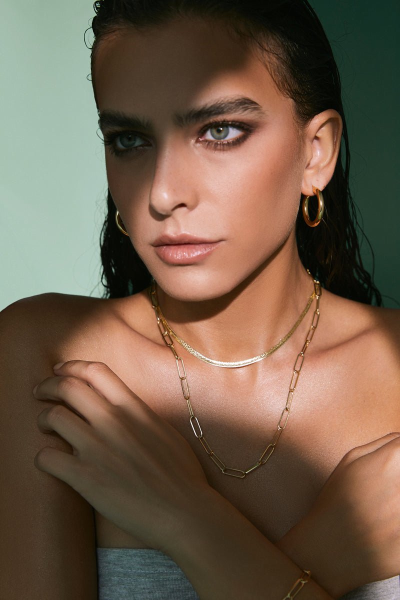 Bold Link Necklace - Aurel Gold