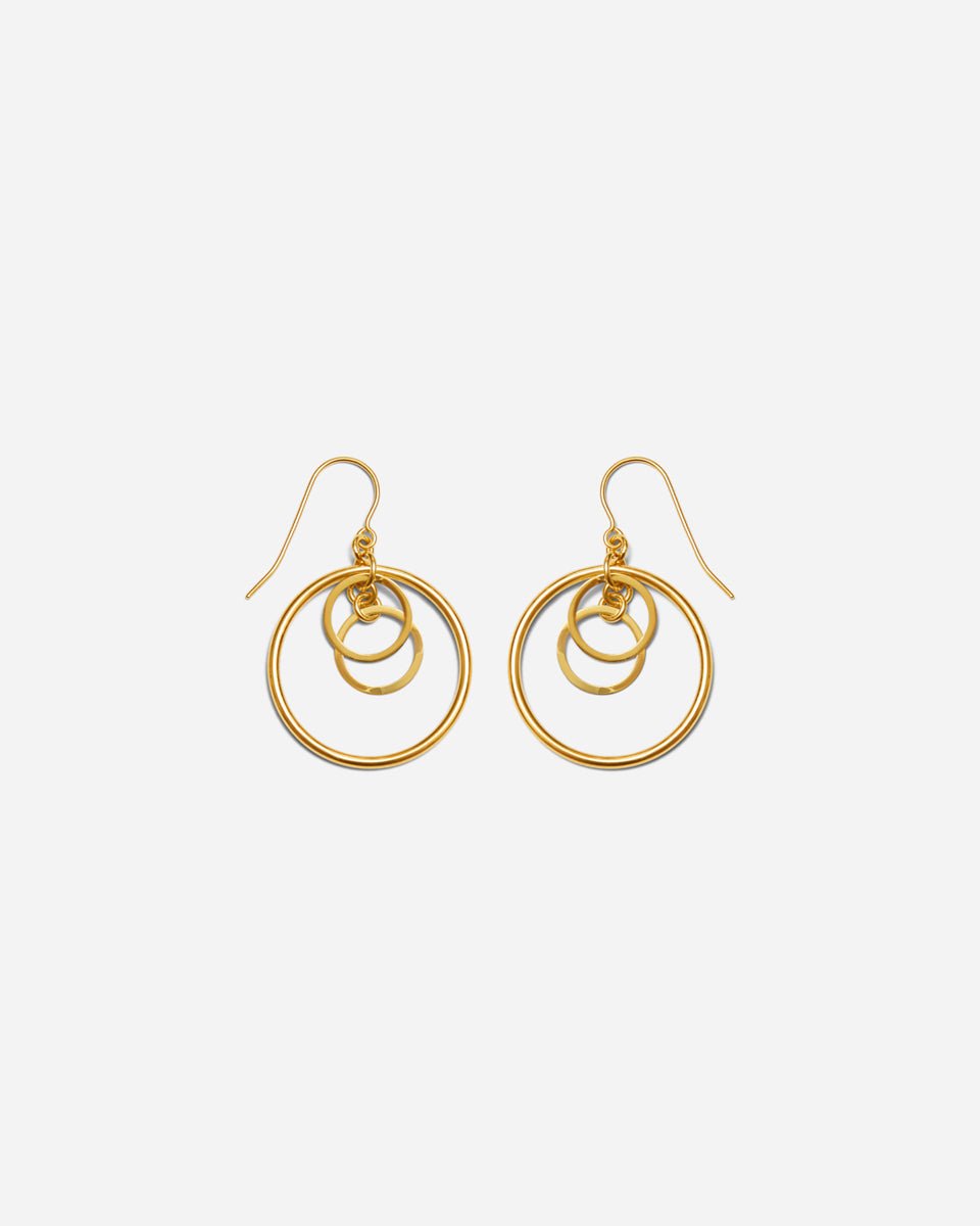Circles Hoops Earrings - Aurel Gold