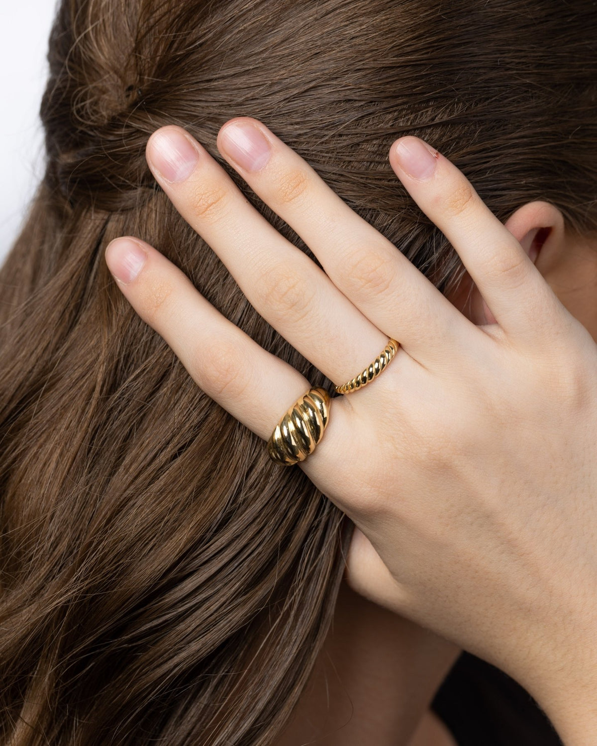 Croissant Ring - Thin - Aurel Gold