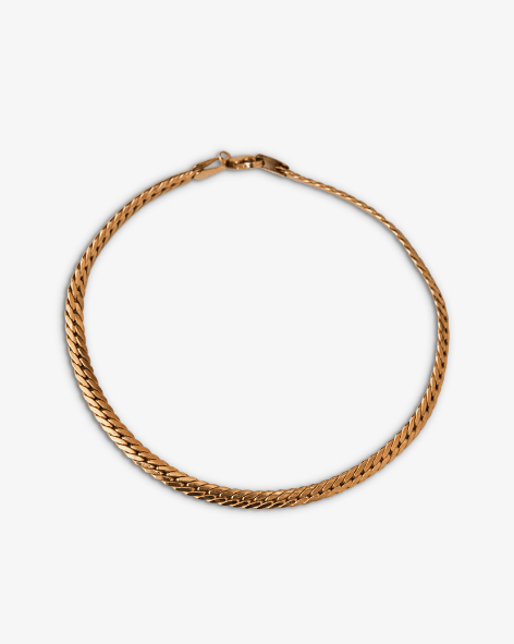 Curb Snake Bracelet - Thin - Aurel Gold