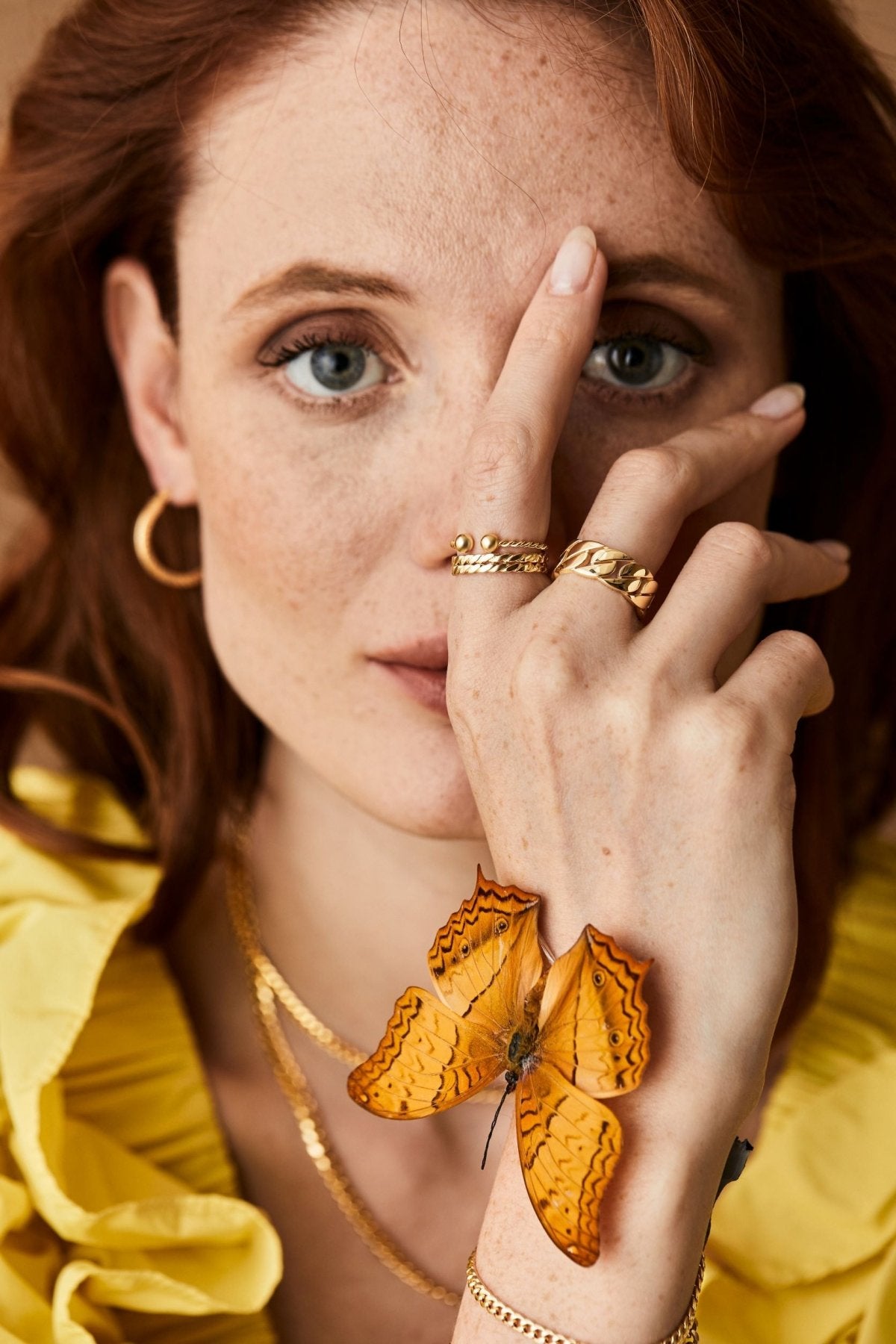 Curb Snake Ring - Aurel Gold