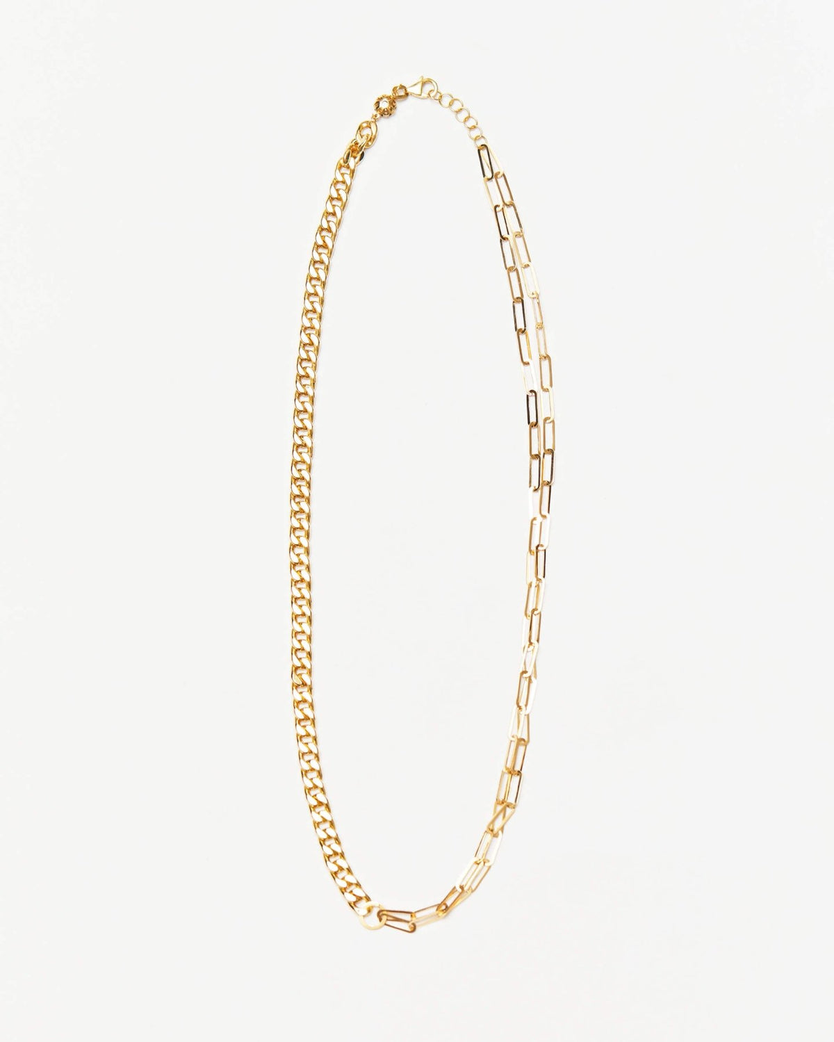 Double Chain Paperclip Necklace - Aurel Gold