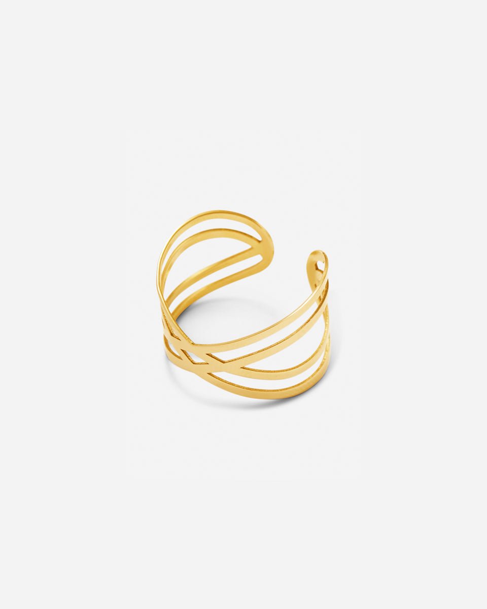 Double X Ring - Aurel Gold