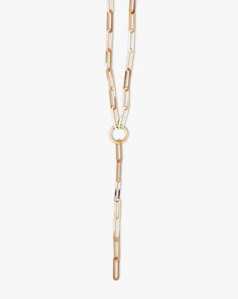Drop Paperclip Necklace - Aurel Gold