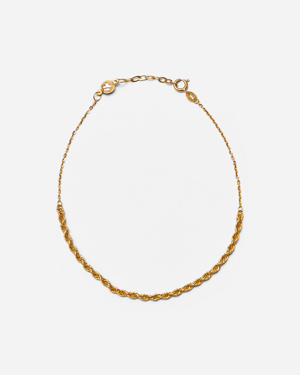 Half Rope Anklet - Aurel Gold