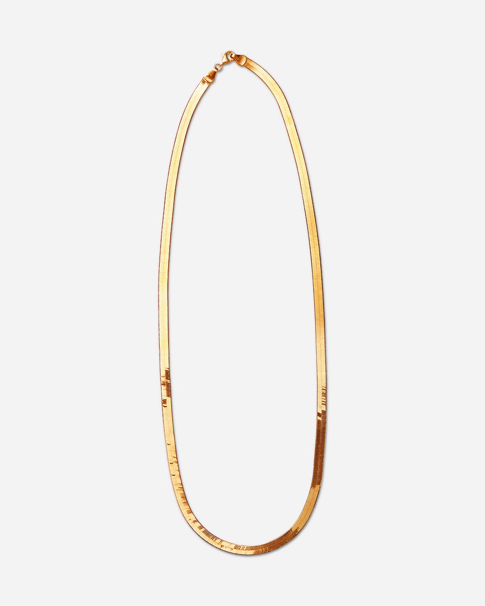 Herringbone Chain Necklace - Aurel Gold