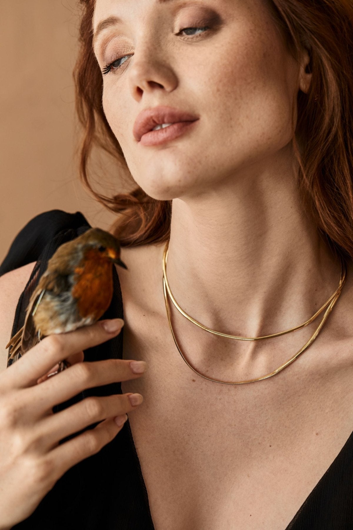 Italian Snake Necklace - Aurel Gold