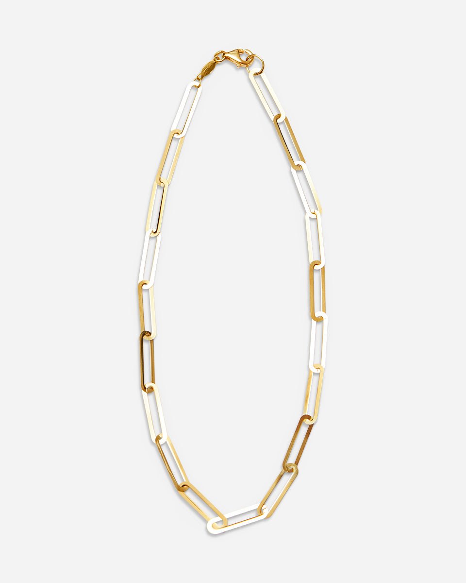 Paperclip Anklet - Aurel Gold