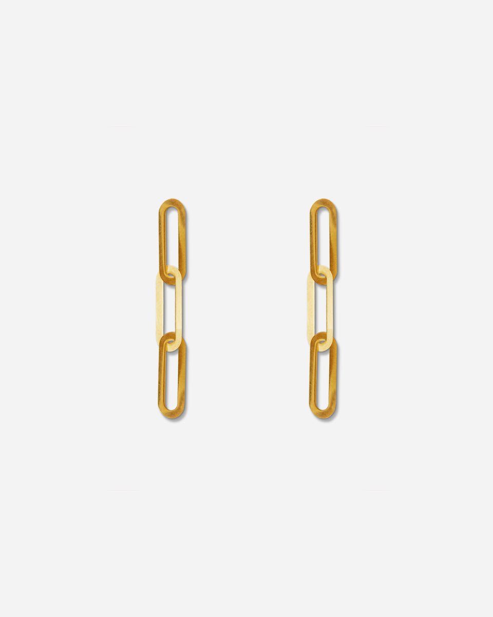 Paperclip Earrings - Aurel Gold