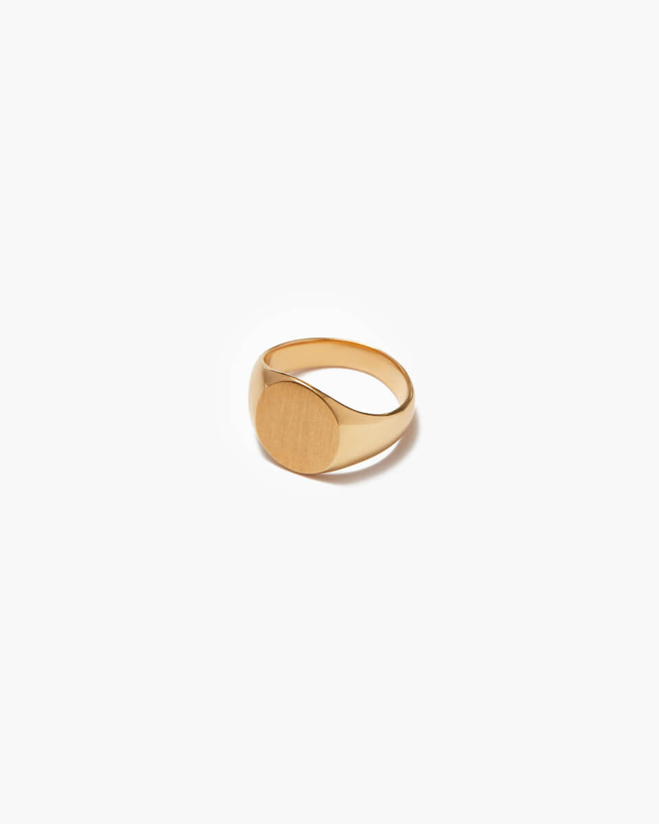 Signet Ring - Matte - Aurel Gold